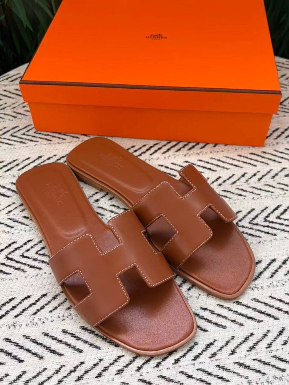 Hermes Women's Brown Authentic Sandals